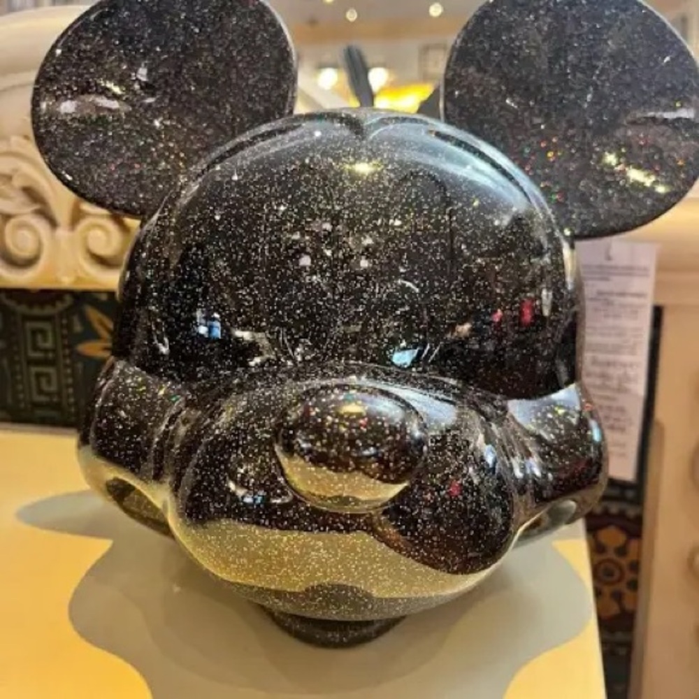 Disney x Loungefly Black Glitter Mickey Head Cross Body - Viral Parks Exclusive